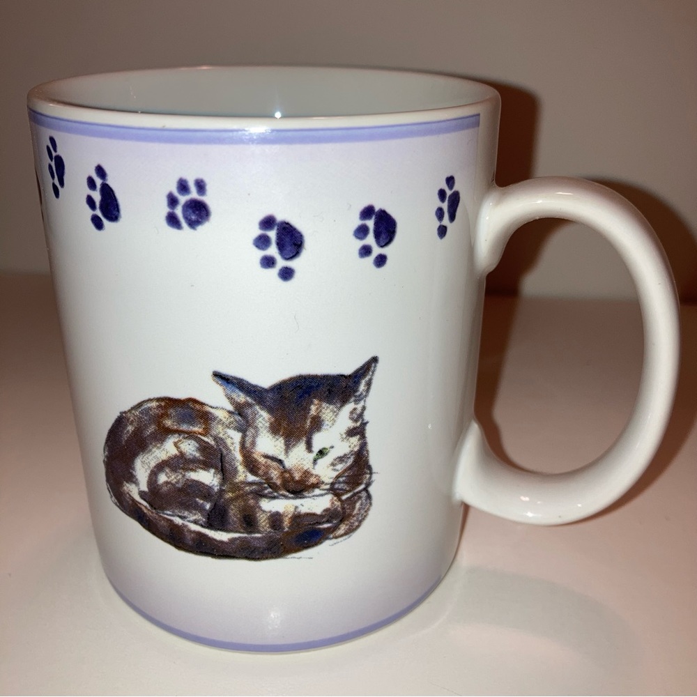 RARE Casamoda Cat Paw Prints Limited Edition Collectible Kitty NEW Ceramic Mug - Picture 3 of 10